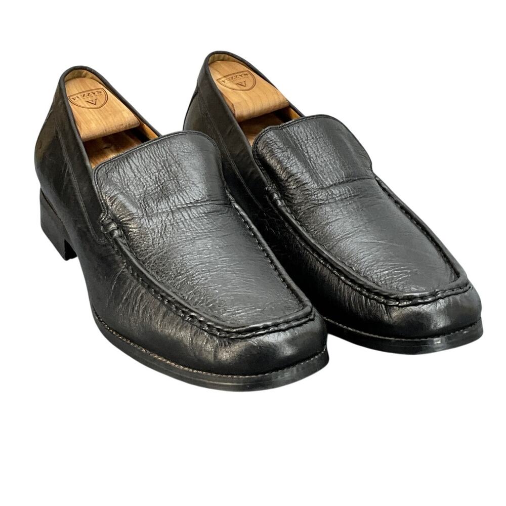 Abeo B.I.O Black Leather Slip On Block Heel Casual Professional Loafer Men 11